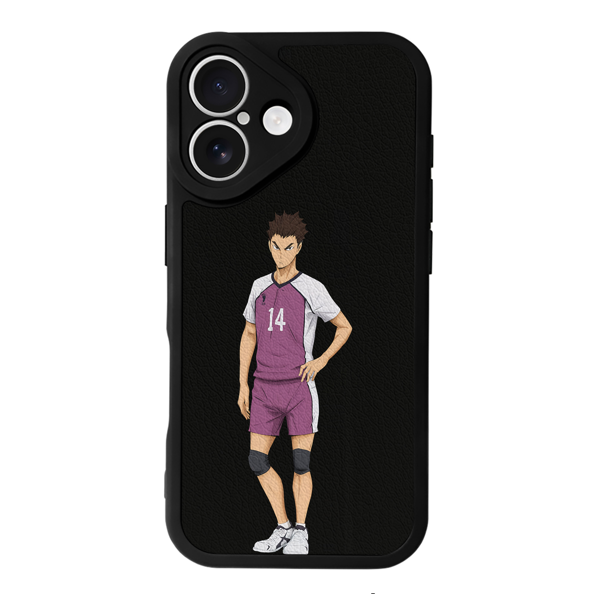 （画像用） ハイキュー!! Haikyu!! 【iPhone 16シリーズ対応】シリコンスマホケース（レザー調） 材質：シリコン